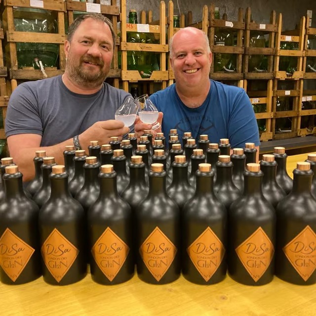Karl-Heinz Dietrich mit Michael Salcher und DiSa Gin